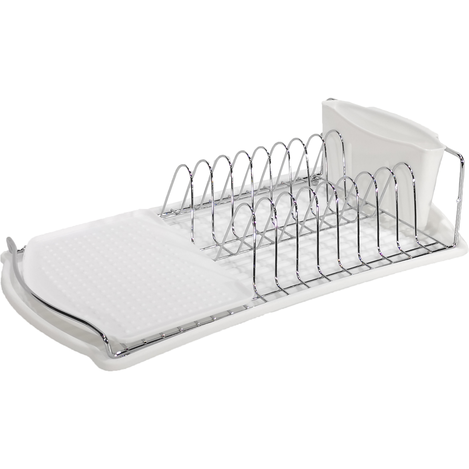 GUSTO CASA - Scolapiatti con base 8 posti in metallo cromato - h11x48x27 cm